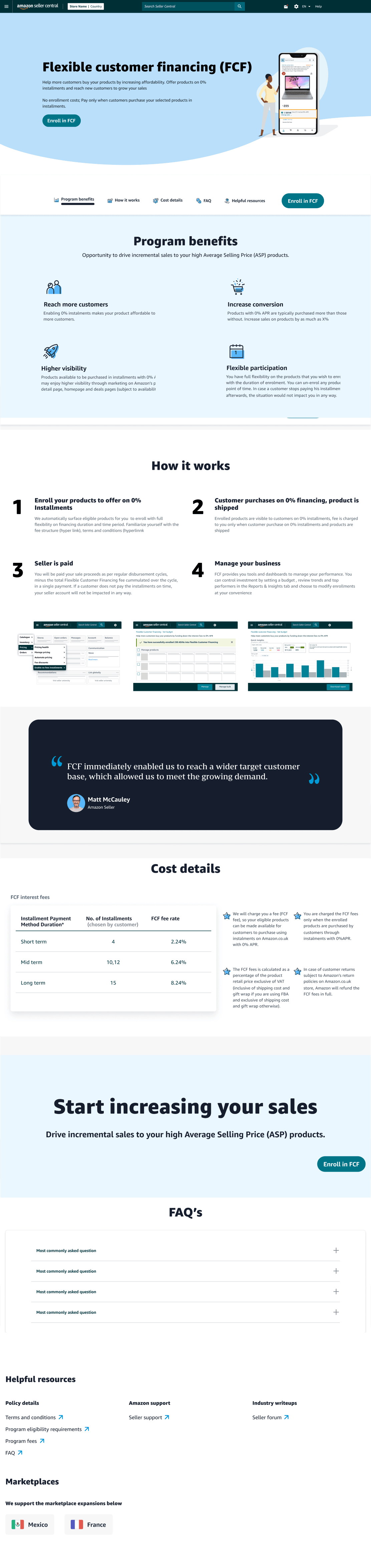 New FCF Landing Page Design